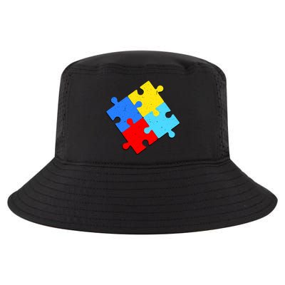 Vintage Autism Puzzle Cool Comfort Performance Bucket Hat