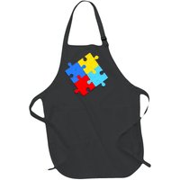 Vintage Autism Puzzle Full-Length Apron With Pockets