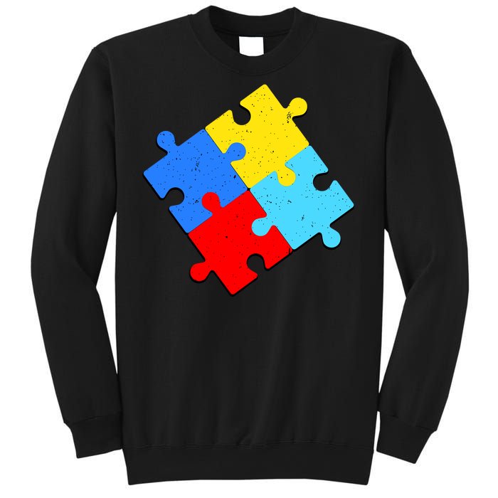 Vintage Autism Puzzle Sweatshirt