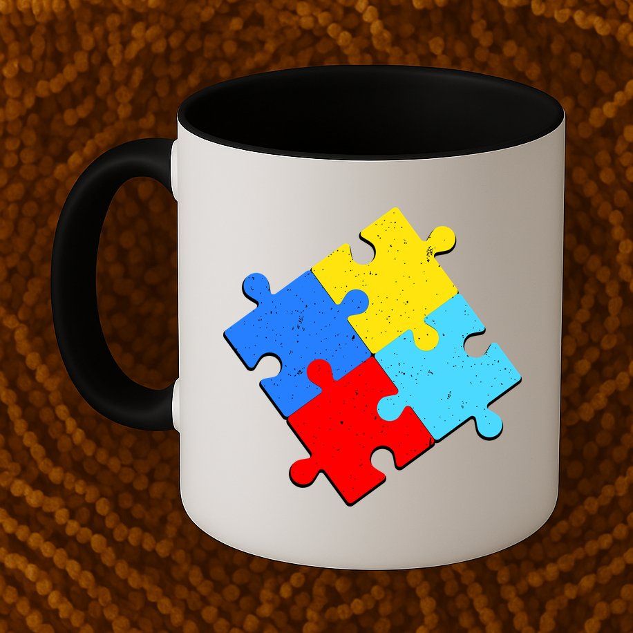 Vintage Autism Puzzle Mug