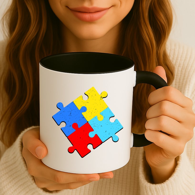 Vintage Autism Puzzle Mug
