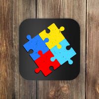 Vintage Autism Puzzle Coaster