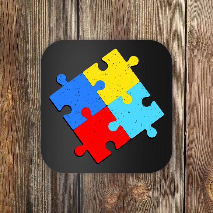 Vintage Autism Puzzle Coaster