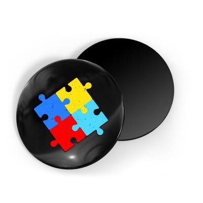 Vintage Autism Puzzle Magnet