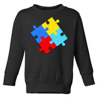 Vintage Autism Puzzle Toddler Sweatshirt