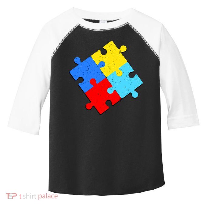 Vintage Autism Puzzle Toddler Fine Jersey T-Shirt