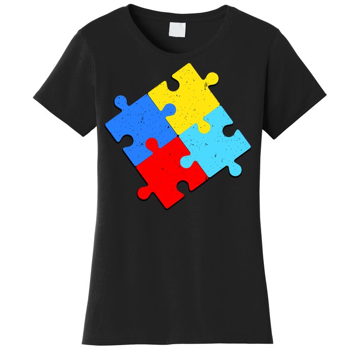 Vintage Autism Puzzle Women's T-Shirt