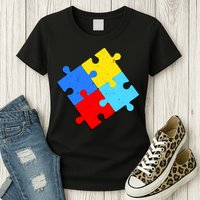 Vintage Autism Puzzle Womens T-Shirt
