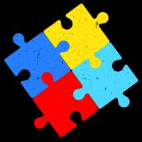 Vintage Autism Puzzle Womens T-Shirt