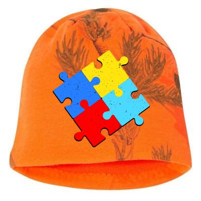 Vintage Autism Puzzle Kati - Camo Knit Beanie