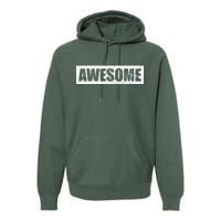 Vintage Awesome Logo Premium Hoodie