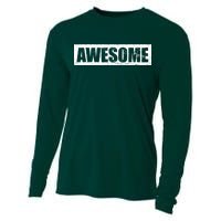 Vintage Awesome Logo Cooling Performance Long Sleeve Crew