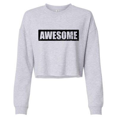 Vintage Awesome Logo Cropped Pullover Crew