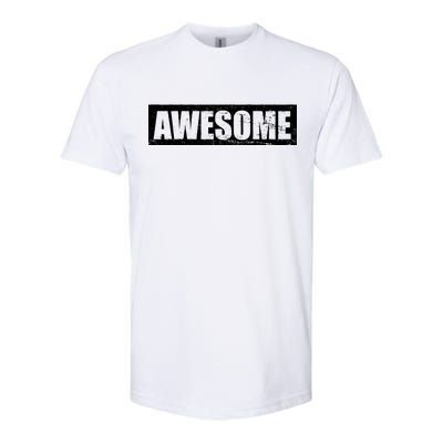 Vintage Awesome Logo Softstyle® CVC T-Shirt