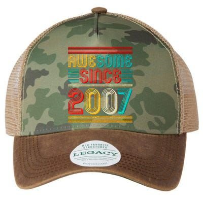 Vintage Awesome Since 2007 Happy 12th Birthday Legacy Tie Dye Trucker Hat