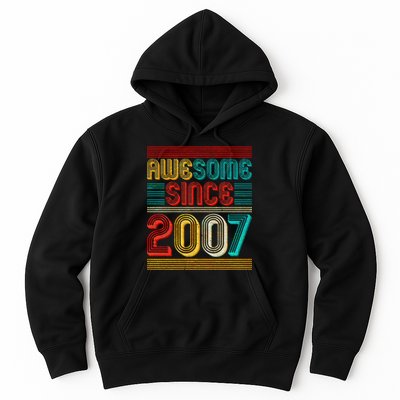 Vintage Awesome Since 2007 Happy 12th Birthday Hoodie