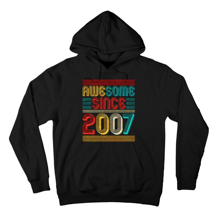 Vintage Awesome Since 2007 Happy 12th Birthday Hoodie