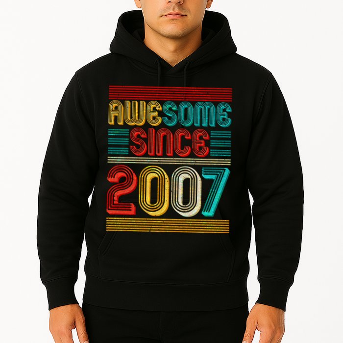 Vintage Awesome Since 2007 Happy 12th Birthday Hoodie