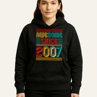 Vintage Awesome Since 2007 Happy 12th Birthday Hoodie