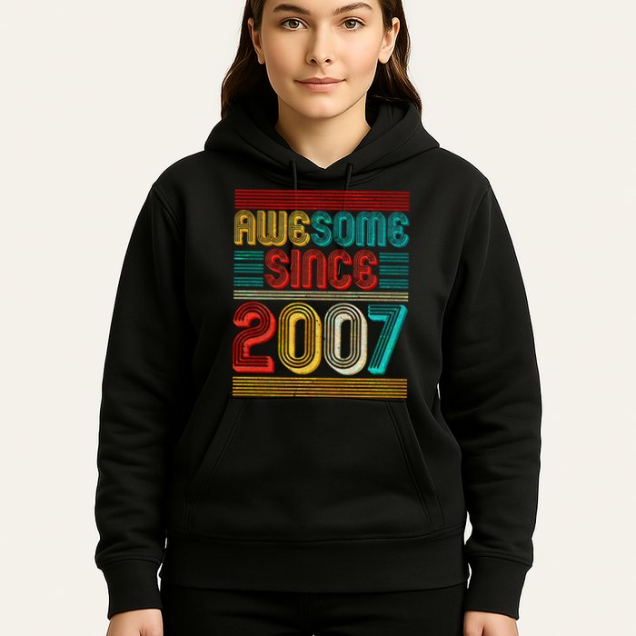 Vintage Awesome Since 2007 Happy 12th Birthday Hoodie