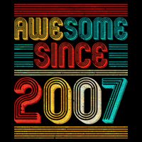 Vintage Awesome Since 2007 Happy 12th Birthday Sweatshirt