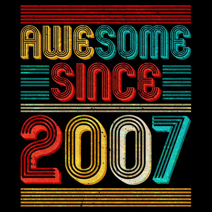 Vintage Awesome Since 2007 Happy 12th Birthday Sweatshirt