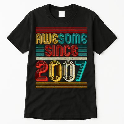 Vintage Awesome Since 2007 Happy 12th Birthday Tall T-Shirt