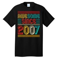 Vintage Awesome Since 2007 Happy 12th Birthday Tall T-Shirt