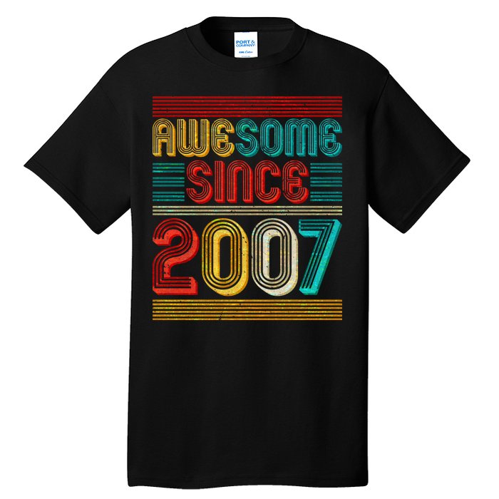 Vintage Awesome Since 2007 Happy 12th Birthday Tall T-Shirt