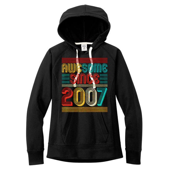 Vintage Awesome Since 2007 Happy 12th Birthday Women's Fleece Hoodie