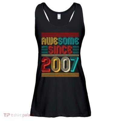 Vintage Awesome Since 2007 Happy 12th Birthday Ladies Essential Flowy Tank