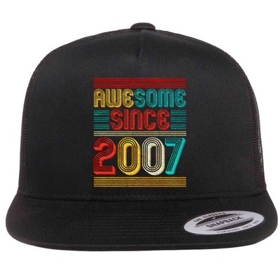 Vintage Awesome Since 2007 Happy 12th Birthday Flatbill Hat