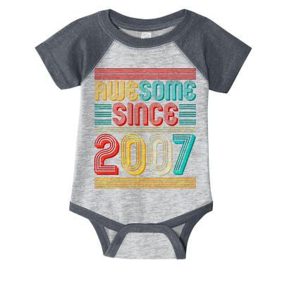 Vintage Awesome Since 2007 Happy 12th Birthday Infant Baby Jersey Bodysuit