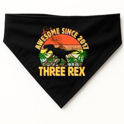 Vintage Awesome Since 2017 3rd Birthday USA-Made Doggie Bandana