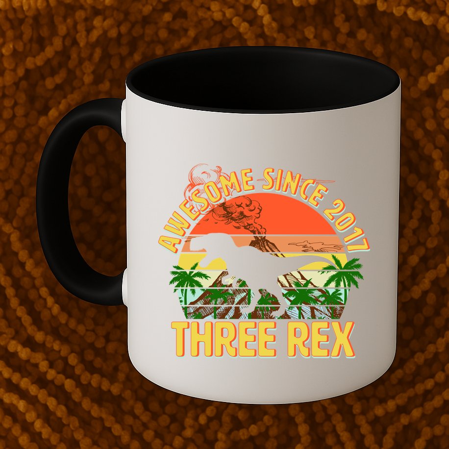 Vintage Awesome Since 2017 3rd Birthday Mug