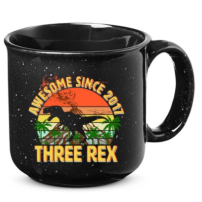 Vintage Awesome Since 2017 3rd Birthday 15oz Campfire Ceramic Mug