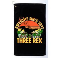 Vintage Awesome Since 2017 3rd Birthday Golf Towel