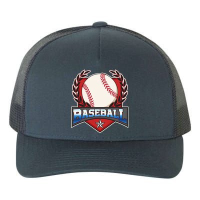 Vintage Baseball Fan Logo Yupoong Adult 5-Panel Trucker Hat