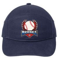 Vintage Baseball Fan Logo 7-Panel Snapback Hat