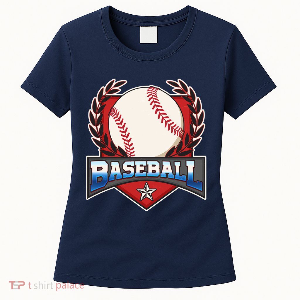 Vintage Baseball Fan Logo Womens T-Shirt