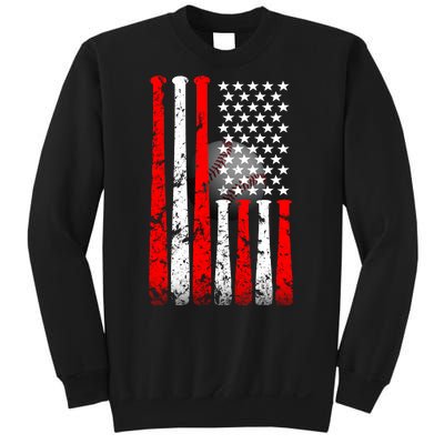 Vintage Baseball Flag Sweatshirt