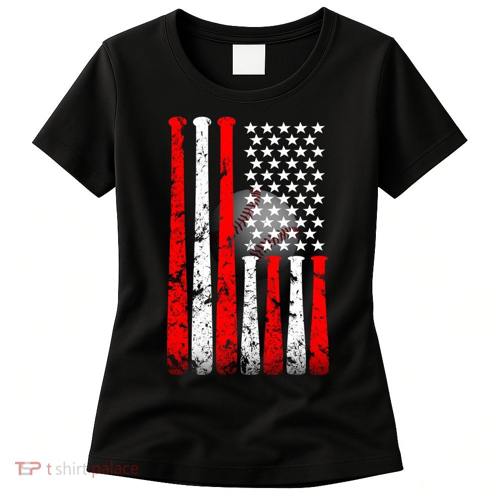 Vintage Baseball Flag Womens T-Shirt