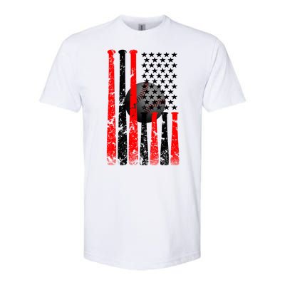 Vintage Baseball Flag Softstyle CVC T-Shirt