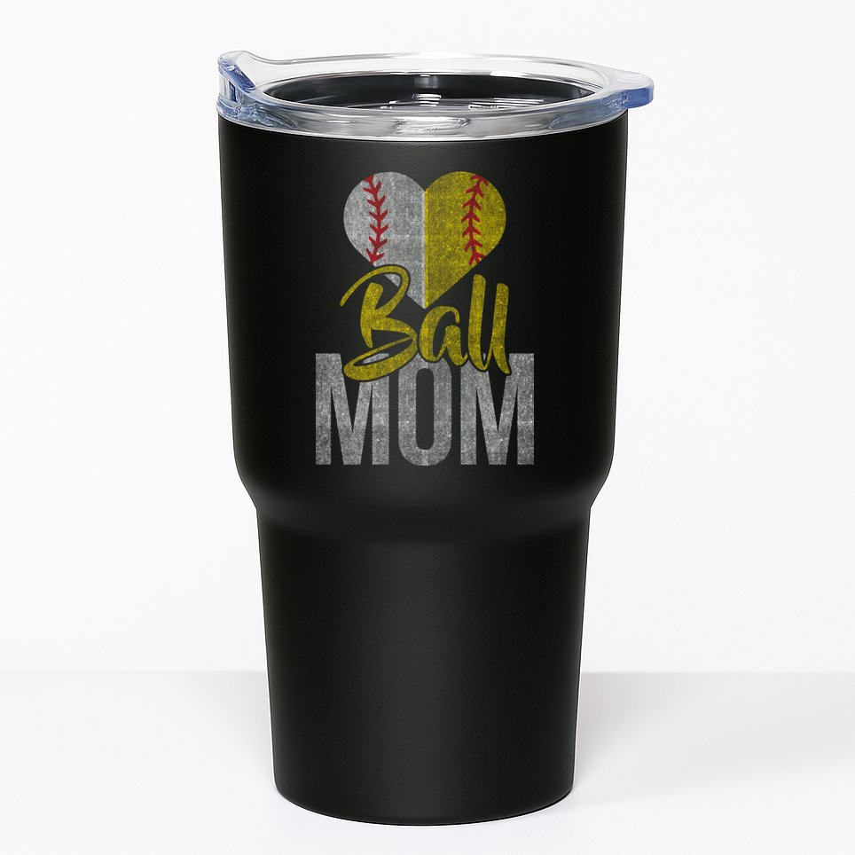 Vintage baseball Mom Tumbler