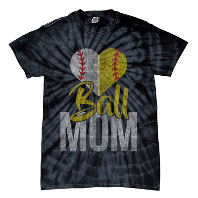 Vintage baseball Mom Tie-Dye T-Shirt