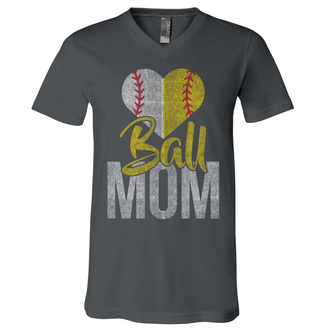 Vintage baseball Mom V-Neck T-Shirt