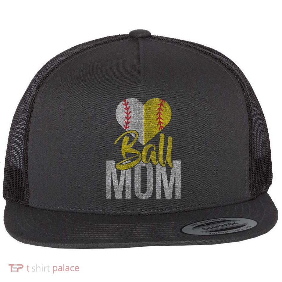 Vintage baseball Mom Flatbill Hat