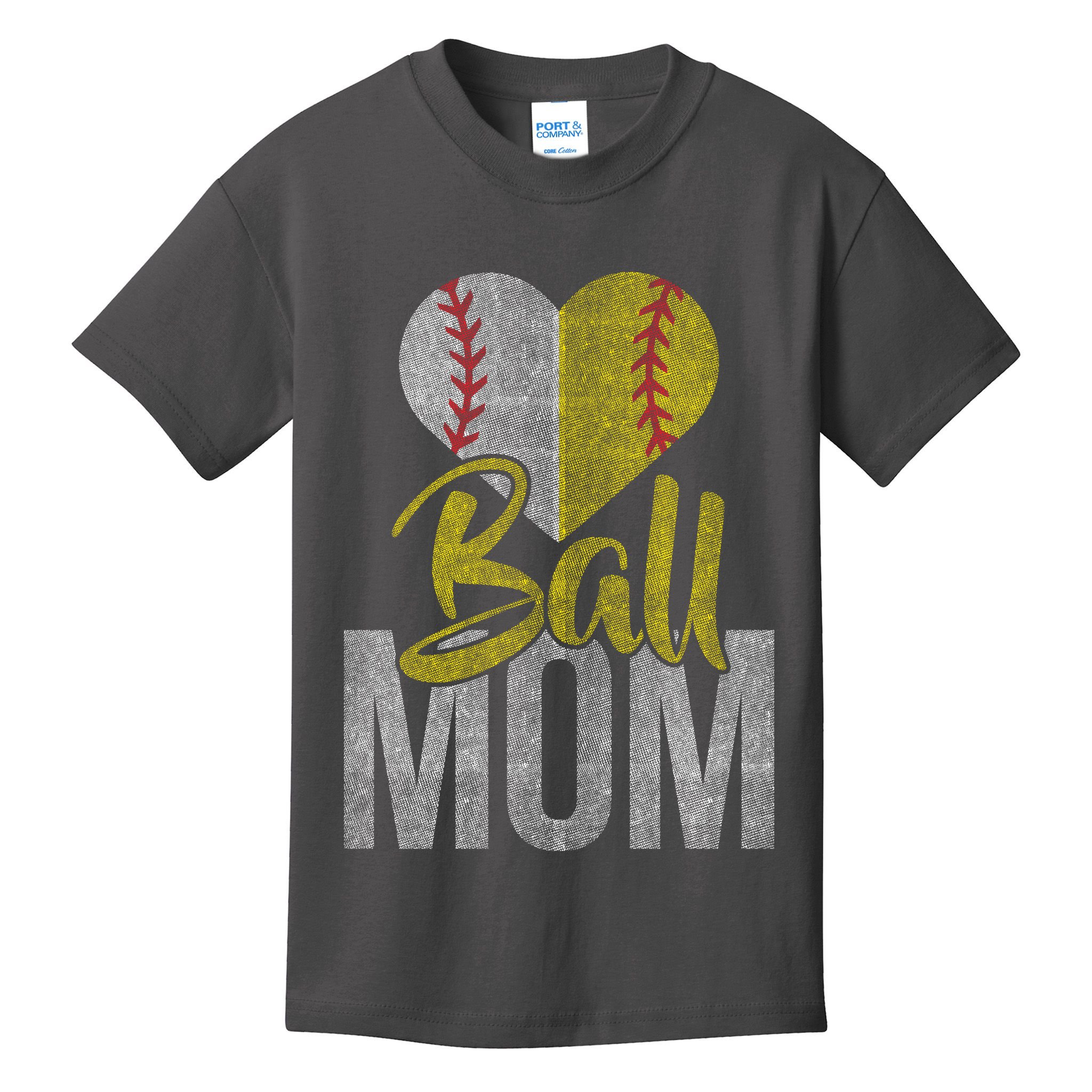 Vintage baseball Mom Kids T-Shirt
