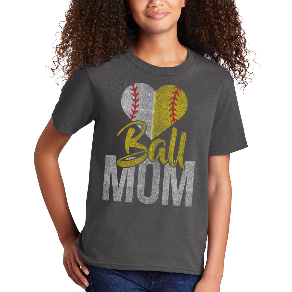 Vintage baseball Mom Kids T-Shirt