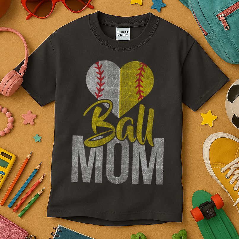 Vintage baseball Mom Kids T-Shirt